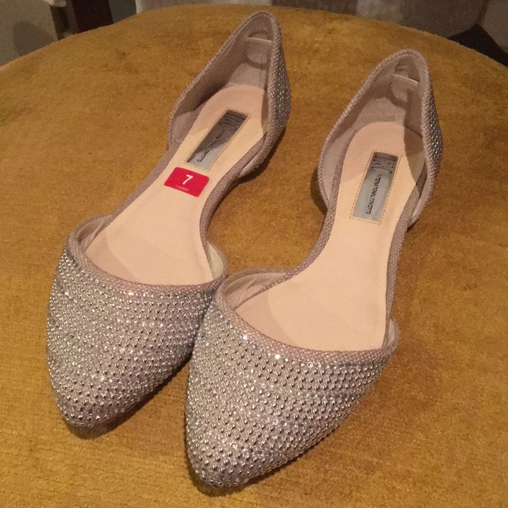 International Concepts Metal and Rhinestone Flats